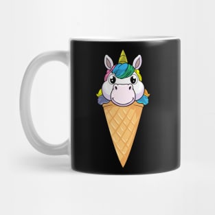 Unicorn with Ice cream cone & Ice cream Mug